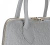 Bőr táska kuffer Genuine Leather világosszürke 80032