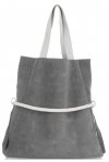 Bőr táska shopper bag Vittoria Gotti világosszürke V26A