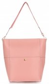 Bőr táska shopper bag Genuine Leather rózsaszín K26