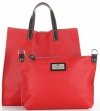 Bőr táska univerzális Genuine Leather piros 691756