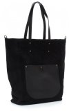 Bőr táska univerzális Genuine Leather fekete 808036