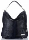 Bőr táska shopper bag Vittoria Gotti tengerkék V898