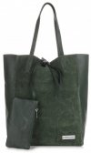 Bőr táska shopper bag Vittoria Gotti zöld V602