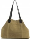Bőr táska shopper bag Vittoria Gotti zöld V3076