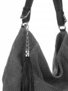 Bőr táska shopper bag Genuine Leather szürke G100