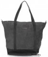 Bőr táska shopper bag Vittoria Gotti szürke V2939