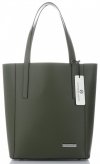 Bőr táska shopper bag Vittoria Gotti khaki V3121