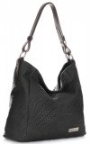 Bőr táska shopper bag Vittoria Gotti fekete V2054