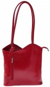 Bőr táska borítéktáska Genuine Leather piros 491
