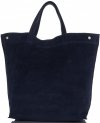 Bőr táska shopper bag Vera Pelle tengerkék A19