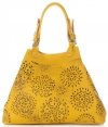 Bőr táska shopper bag Vittoria Gotti sárga V8913