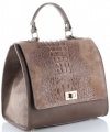 Bőr táska kuffer Genuine Leather földszínű 295