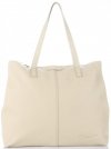 Bőr táska shopper bag Vittoria Gotti bézs V5705