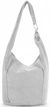 Bőr táska shopper bag Vittoria Gotti világosszürke V688550