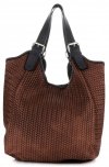 Bőr táska shopper bag Vittoria Gotti barna V80050