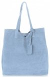 Bőr táska shopper bag Vittoria Gotti égszínkék V205454