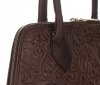 Bőr táska kuffer Genuine Leather csokoládé 80032