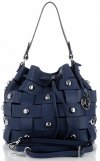 Bőr táska shopper bag Vittoria Gotti tengerkék V5867
