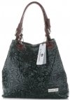 Bőr táska shopper bag Vittoria Gotti palackzöld V80049