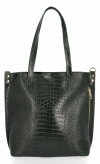 Bőr táska shopper bag Vittoria Gotti palackzöld VG803