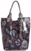 Bőr táska shopper bag Vittoria Gotti tengerkék 8298
