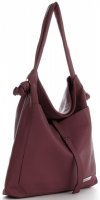 Bőr táska shopper bag Vittoria Gotti bordó V5701