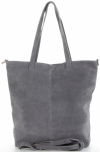Bőr táska univerzális Genuine Leather szürke 805