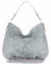 Bőr táska shopper bag Vittoria Gotti világosszürke V80013