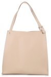 Bőr táska shopper bag Vittoria Gotti bézs 8286