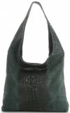 Bőr táska shopper bag Vera Pelle palackzöld A1