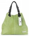 Bőr táska shopper bag Vittoria Gotti világoszöld V2L