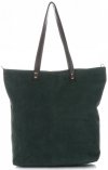 Bőr táska shopper bag Vera Pelle palackzöld 80041