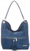 Bőr táska shopper bag Vittoria Gotti kék V3821
