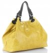 Bőr táska shopper bag Genuine Leather sárga 898G