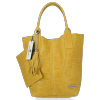 Bőr táska shopper bag Vittoria Gotti sárga B22