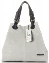 Bőr táska shopper bag Vittoria Gotti világos bézs V2L