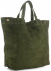 Bőr táska shopper bag Vera Pelle zöld A19