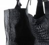 Bőr táska shopper bag Genuine Leather fekete 216