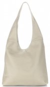 Bőr táska shopper bag Vittoria Gotti bézs V31