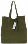 Bőr táska shopper bag Vittoria Gotti zöld V205454