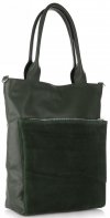 Bőr táska shopper bag Vittoria Gotti palackzöld V270