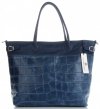 Bőr táska shopper bag Vittoria Gotti tengerkék V691622