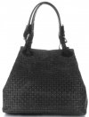 Bőr táska shopper bag Vittoria Gotti grafit V80047