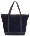 Bőr táska shopper bag Vittoria Gotti tengerkék V2939