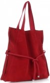 Bőr táska shopper bag Vittoria Gotti piros V26A