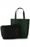 Bőr táska shopper bag Vittoria Gotti palackzöld V3121