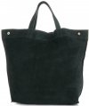 Bőr táska shopper bag Vera Pelle palackzöld A19