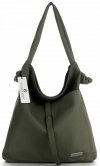 Bőr táska shopper bag Vittoria Gotti zöld V5701