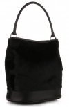 Bőr táska shopper bag Vera Pelle fekete 8502