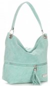 Bőr táska shopper bag Vittoria Gotti menta V3821